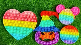 Rainbow Colors DIY Pop it, M&M DIY ideas Pop it Fidget Toys part 23