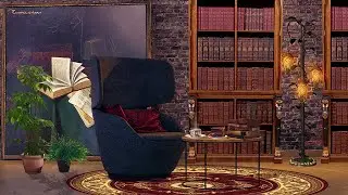 Cozy corner library coffee with jazz music for relaxation, work and study - 3 hours