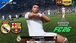 El Cl&aacute;sico Europa League Final 🔥 Real Madrid vs Barcelona | FC 26 PS5 Pro 4K HDR #fc26 #ps5 #4k