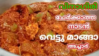 വർഷങ്ങളോളം കേടാകാത്ത വെട്ടു മാങ്ങ അച്ചാർ/Vettu Manga Achar/North Indian Style Achar/ Vinaya's World