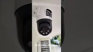 Dahua dual-lens AI cam: Auto-tracking, Wi-Fi 6 & 164ft Night Vision (rain/snow)!#shorts