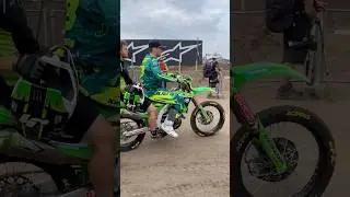 Romain Febvre on his Kawasaki Racing MXGP KX450F race bike Arnhem 2024 #kx450 #kx450f #mxgp #4t
