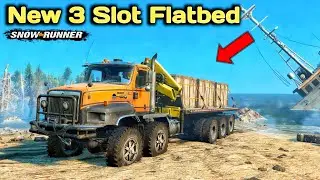 New 3 Slot Flatbed In SnowRunner Season 17 #snowrunner #offroad #truck 