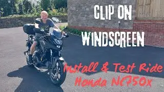 Установка и пробная поездка на лобовом стекле Oxford Clip On на Honda NC750x. Честный обзор.