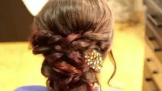 Hairstyle for long hair. Wedding prom updo