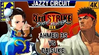 3rd Strike - Daisuke (Ryu) vs Ahmed3s (Chun Li) Jazzy Circuit Ranbat [4k/60fps]