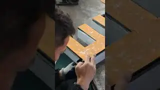 ✨ Precision in every spark watch the making of custom metal illuminated signs.#WeldingArt #LEDSigns