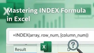 INDEX Formula in Excel | Easy Tutorial with Example 