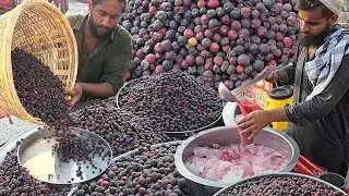 Falsa Juice Making | Hydration Energy Drink Phalsa Sarbath Under The Ice! Summer Healthy Drinks