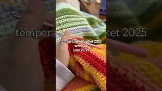 Обновление 26-й недели одеяла с температурой ☀️❤️🧶 #вязаниекрючком #температурноеодеяло2025