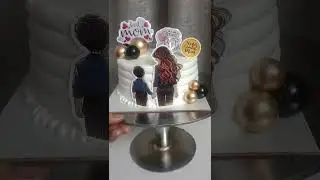 Black forest cake.. MOM theme cake... #mom #blackforestcake