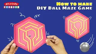 DIY Maze Ball Game | Easy Craft You Must Try #ArtsAndCraftsKingdom #HowToMake #Crafts