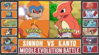 Middle Evolution Battle | SINNOH vs KANTO [Pokémon BDSP]
