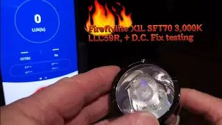 Fireflies X1L Elite, SFT70 3,000K, LLC59R optic w/a 21mm dot of dc-fix, candela test.(results below)