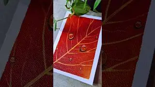 How to paint water drops | acrylic painting of water drop on leaf | realistic waterdrop