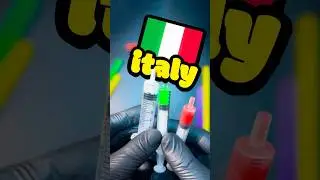 💚 Color Experiment with Italy&rsquo;s Flag Colors! 🎨✨ #OddlySatisfying #colors #italy