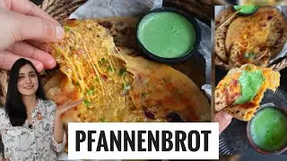 PFANNENBROT 🧀 🍀  - Cheese Paratha - Fladenbrot ohne Hefe - Indische Rezepte