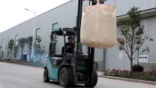 Secbolt Duffle Top Spout Bottom FIBC Bulk Bag, SWL 2200lbs @ Safty Factor 5:1, 1 Ton Bag