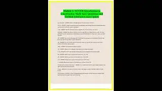 Module 2 NCCER Introduction to Construction Math Test  Questions and Verified Solutions Latest Updat