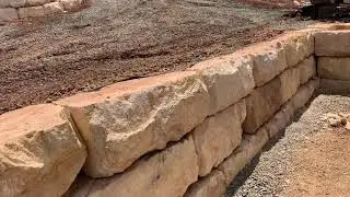 Sandstone Retaining wall rockface B plus