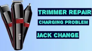 Trimmer charging problem trimmer jack change ￼ trimmer repair#trimmer#trimmermachine#tech#repair
