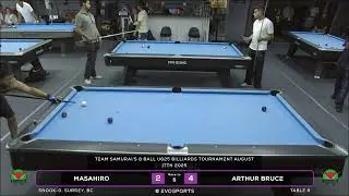 MASAHIRO vs ARTHUR BRUCE - SNOOK-D - TABLE 9 | EvoSports