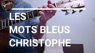 Tuto hommage à Christophe LES MOTS BLEUS (cours guitare chanson Française)