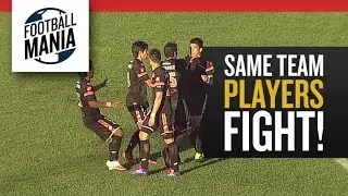 Same Team Players Fight! General Diaz defenders punch each other!