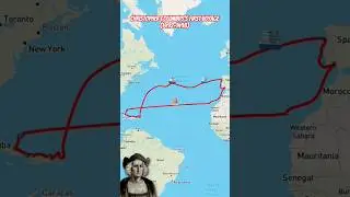 ⛵ Columbus&rsquo;s 1492 Route Coast-by-Coast Discovery of the New World! #columbus #history #map #routemap