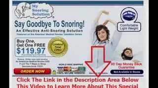 how to not snore so loud | Say Goodbye To Snoring