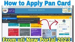 Uti New Pan Card Apply || Uti New Portal Se Pan Card Apply Kaise Kare.  Full Process new portal