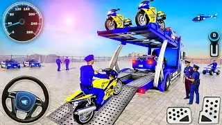 Police Moto Bike Transport Truck Simulator - Offroad Police Transporter Truck - Android GamePlay