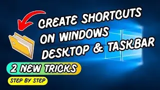 Windows Desktop और Taskbar पर कोई भी Data Folder का Shortcut कैसे बनाएँ 📁 | create windows shortcuts