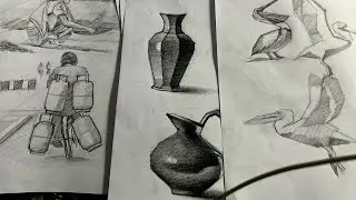 Learn pencil drawing, pencil sketch.