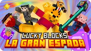 LA GRAN ESPADA! | Minecraft Lucky Blocks Pink - Exo, Gona, Sara, Macundra y Luh