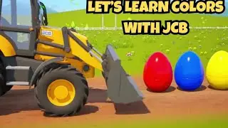 Learn Colors with JCB 🚜 Color Eggs Song for Kids | Preschool Learning Video
