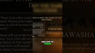 Yahawashai  The Only Name for Salvation Explained