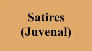 Satires (Juvenal)