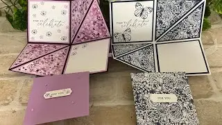 Quarter Diagonal Fold Card with Envelope (live replay