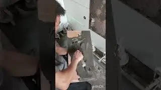 2x1 wall tiles installation #short video