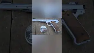 Spring Powered Ruger Mark IV  .177 Pellet Pistol #Airgun #outdoors #targetshooting #slowmotion #Guns