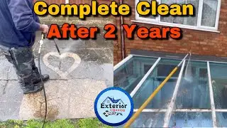 Complete Exterior House Cleaning Job After 2 Years | Satisfying