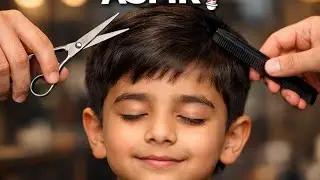 Video TITAL۔۔۔Relaxing Kid Haircut ASMR 💈 | Soft Scissor Sounds | Young ASMR Barber