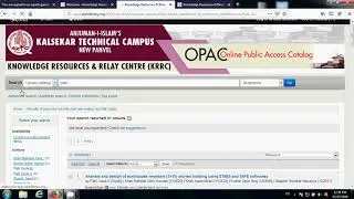 How  to search book in Web OPAC