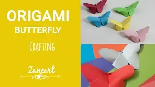 Easy Method to make an Origami Butterfly | 11 | Zane Art | Riya Fathima Haris.