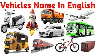 Vehicles Names in English for Kids | Learn Transport and Vehicles Vocabulary Easily |