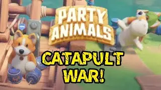 CATAPULT WAR! TREBUCHET | PARTY ANIMALS 2023