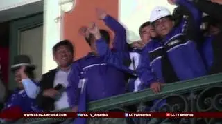 Bolivian president Evo Morales claims a third presidential term