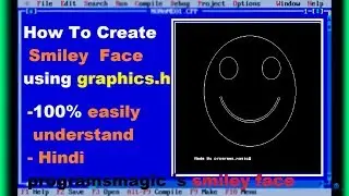 create smiley face in C Programming language (using graphics)