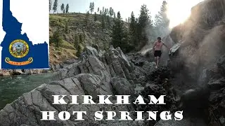 Soaking at Kirkham Hot Springs #mountains #idaho #hotspring
